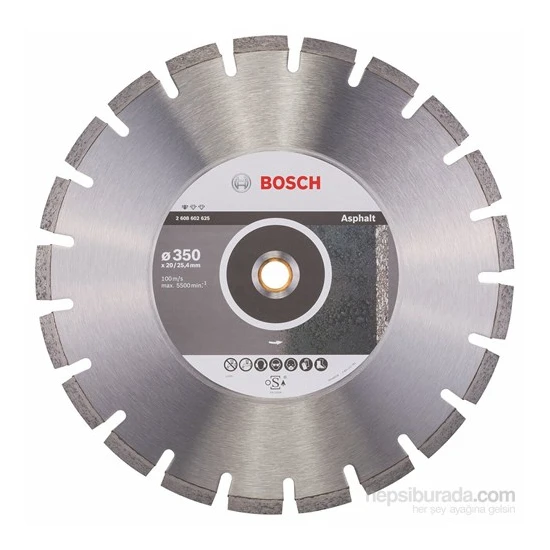 Bosch  - Standard Seri Asfalt İçin Elmas Kesme Diski - 350 X 20/25,40 X 3,2 X 10 Mm