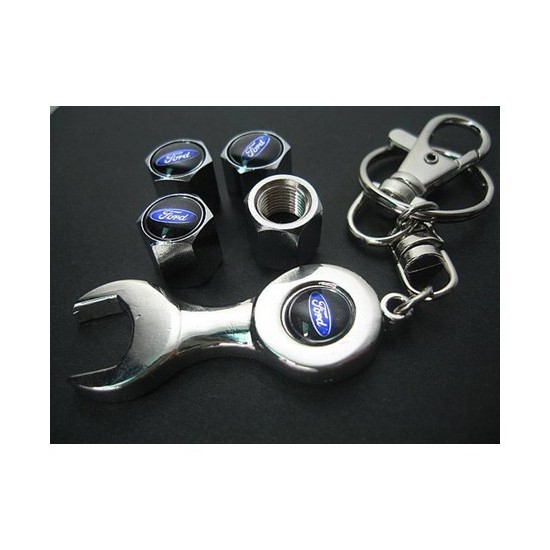 Z tech Ford amblemli anahtarlık + sibop kapağı süper set Fiyatı