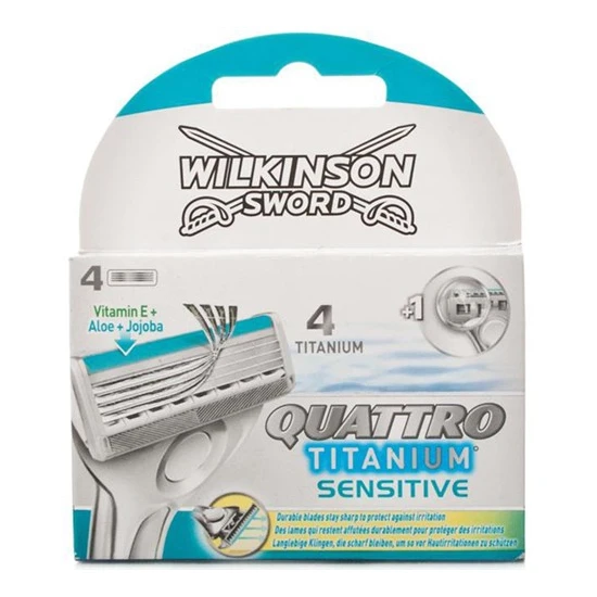 Wilkinson Quattro Titanium Sensitive 4 Lü Yedek Tıraş Bıçağı