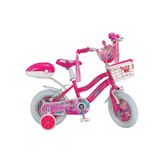 Ümit 12 Princess 1208 Çelik Kadro Sepetli V Fren 1 Vites Fuşya Kız Çocuk Bisikleti