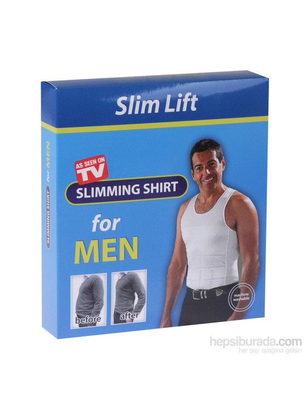 Slim Lift Atlet Tipi Dikişsiz Göbek Korsesi - Erkek Korse (Beyaz)