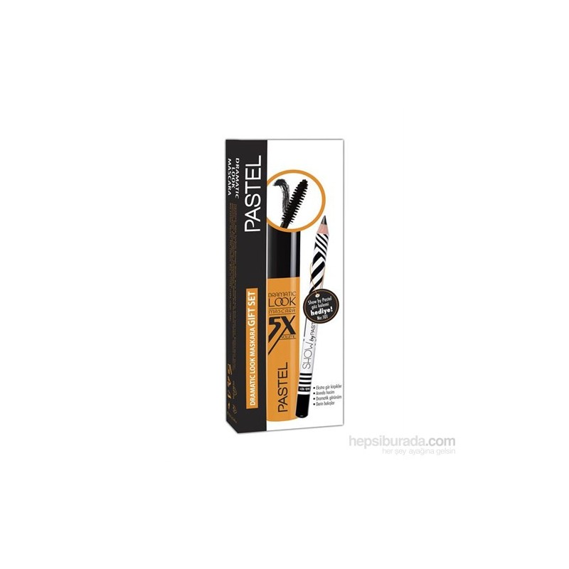 Pastel Dramatic Look Mascara 5X Volume + Show By Pastel Eyeliner Siyah Set