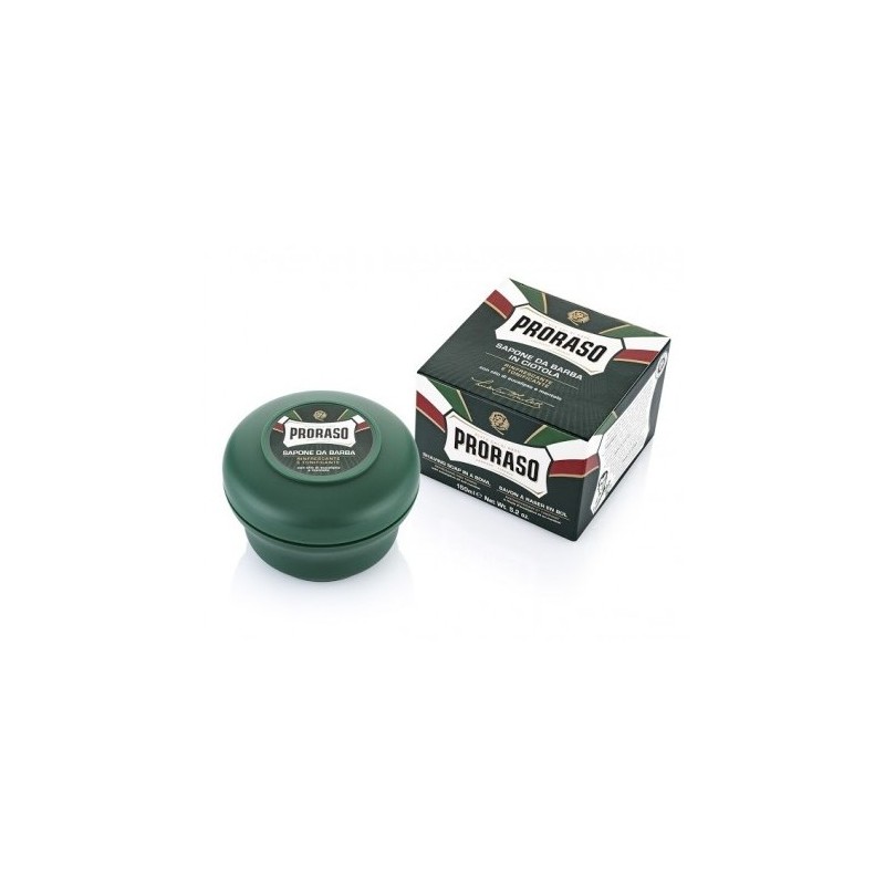 Proraso Eucalyptus Yağı ve Mentollü Tıraş Sabunu - Cildi Nemlendirir, Tahrişten Korur, 150 ml, Yeşil, 1 Adet