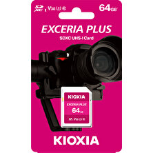 Kioxia 64GB Normalsd Excerıa Plus C10 U3 V30 Uhs1 R98 Hafıza Kartı