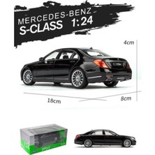 Welly 1/24 Ölçek Mercedes-Benz S Class Model Araba Lisanslı Siyah