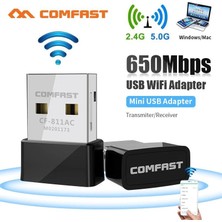 Schulzz Comfast 650 Mbps USB Mini Wifi Adaptörü RTL811 5ghz Kablosuz Alıcı