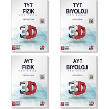 3D Yayınları 2022 TYT AYT Fizik Biyoloji Soru Bankası Seti (4 Kitap)