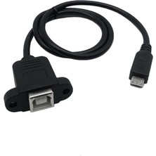 Odseven Panel Tipi USB Kablosu - B Dişi - Micro B Erkek Dönüştürücü