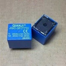 Qianji 24 V 7 A Tek Kontak Röle - JQC-3F(T73)-24VDC
