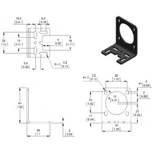 Pololu Aluminyum L Tipi Nema 14 Step Motor Tutucu - PL-2257