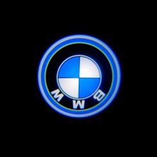 Waxen Bmw Kapı Altı Pilli LED Logo Hd Lens Karanlık ve Mesafe Sensörlü LED Işıklı Lamba