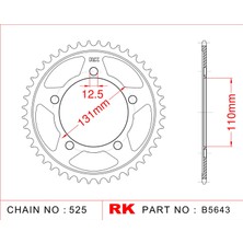 RK Bmw S 1000 XR RK Çelik Arka Dişli B5643-45  (2014-2019)