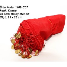 Dantelux 10 Adet Lux Halay Mendili 1402-C07 Kırmızı