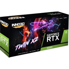 INNO3D Nvidia Geforce RTX3060 Twin X2 Lhr 12GB 192BIT DX12 Pcı-E 4.0 Gddr6 Ekran Kartı N30602-12D6-119032AH