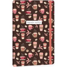Keskin Color Trendy Notes Coffee Time Çizgili Defter Pembe 13 x 21 cm