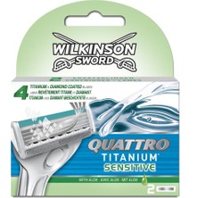 Wilkinson Sword Quattro Titanium Sensitive 2 Yedek Kartuş Toptan - Koli Içi: 10 Adet