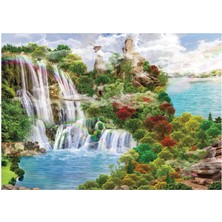 Olimpia Beautiful Views The With A Waterfall 1000 Parça Puzzle