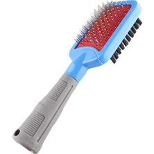 Zamba Çift Taraflı Kedi ve Köpek Bakım Fırçası 20 x 7 cm Mavi