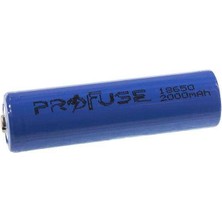 Profuse 18650 3.7 V 2000 Mah Li-Ion Şarjlı Pil - Kutup Başlı