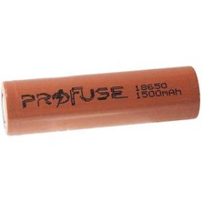 Profuse 18650 3.7 V 1500 Mah Li-Ion Şarjlı Pil