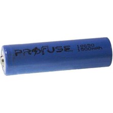 Profuse 18650 3.7 V 1500 Mah Li-Ion Şarjlı Pil - Kutup Başlı