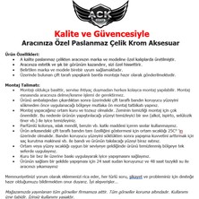 Ack Dizayn Dacia Duster Krom Ayna Kapağı 2018 Sonrası