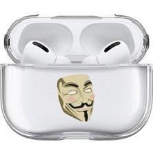 Cupcase Apple Airpods Pro Kılıfı Desen Tasarımlı Şeffaf Sert Kapak - Vendetta.