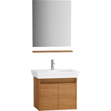 VitrA Step 58904 Demonte Banyo Dolabı Seti Düz Aynalı Kapaklı 65 cm