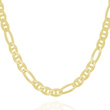 Takı Depo Barlı Figaro Model Gümüş Zincir 100 Mikron Kalınlık