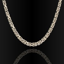 Takı Depo Kare Kral Model 3,90 mm Erkek Gümüş Zincir Kolye