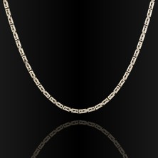 Takı Depo Yuvarlak Kral Model 2,50 mm Erkek Gümüş Zincir Kolye