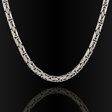 Takı Depo Yuvarlak Kral Model 4,30 mm Erkek Gümüş Zincir Kolye