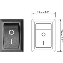 Alkatronik 2 Pin On Off Anahtar Switch Mini Buton 5A 220V Ac 10A 125V Kcd1