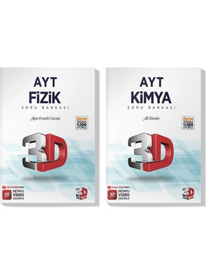 3D Yayınları 2022 AYT Fizik Kimya Soru Bankası Seti (2 Kitap)