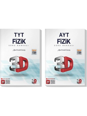 3D Yayınları 2022 TYT AYT Fizik Soru Bankası Seti (2 Kitap)