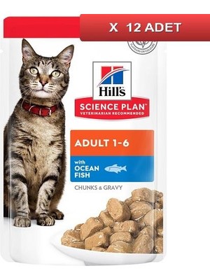 Hill's Tunder Chunks In Gravy Okyanus Balıklı Kedi Konservesi 85 gr (12 Adet)
