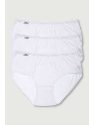 Tutku Kadın Beyaz 3'lü Paket Likralı Bato Külot