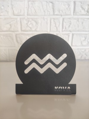 Black Art Steel Masaüstü Metal Kova Burcu