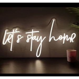 Honey Concept Lets Stay Home Neon LED Duvar Yazısı Dekoratif Duvar Aydinlatmasi Gece Lambası