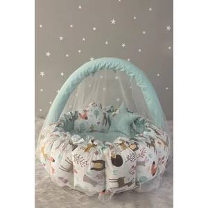 Jaju Baby Orman Açılır - Kapanır Oyun Minderi Cibinlik Aparatlı Babynest
