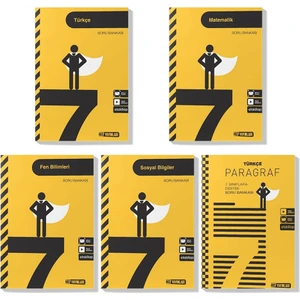 Hız Yayınları 7. Sınıf Türkçe Matematik Fen Sosyal Paragraf Soru Bankası Seti 2022 5 Kitap