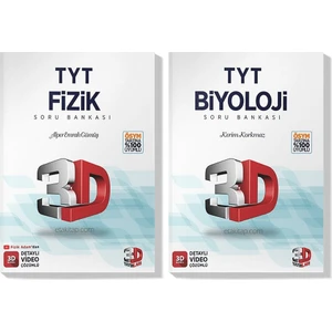 3D Yayınları 2022 TYT Fizik Biyoloji Soru Bankası Seti (2 Kitap)