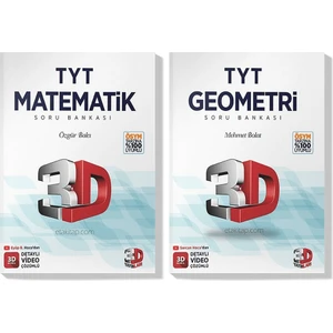 3D Yayınları 2022 TYT Matematik Geometri Soru Bankası Seti (2 Kitap)