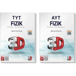 3D Yayınları 2022 TYT AYT Fizik Soru Bankası Seti (2 Kitap)