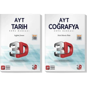 3D Yayınları 2023 AYT Tarih Coğrafya Soru Bankası Seti HOLOGRAMLI(2 Kitap)