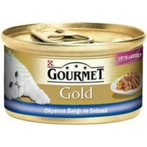 Gold Çifte Lezzet Okyanus Balığı&sebzeli Yaş Kedi Maması 85 gr x 24 Adet