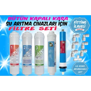 Inline Kapalı Kasa Tüm Su Arıtma Cihazlarına Uyumlu 5'li Filtre Takımı