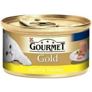 Gold Kıyılmış Tavuklu Konserve Yetişkin Kedi Maması 12 x 85 Gram