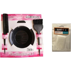 Saç Boyama Seti (Boya Fırçası + Boya Tası + Krepe Tarak + Boya Önlüğü + Boya Eldiveni