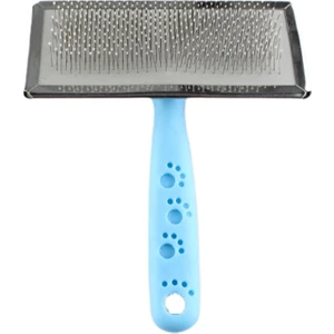 Zampa Silikon Başlıklı İnce Tel Kedi ve Köpek Fırçası Mavi 14 x 11,5 cm